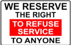 refuse-service-sign